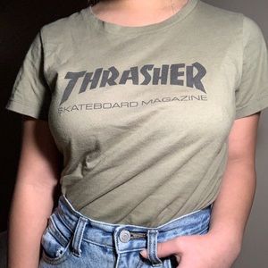 army green thrasher tee
